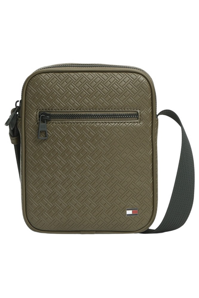TOMMY HILFIGER EMBOSSED FLAG MINI REPORTER ΤΣΑΝΤΑ ΑΝΔΡΙΚΗ OLIVE