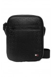 TOMMY HILFIGER EMBOSSED FLAG MINI REPORTER ΤΣΑΝΤΑ ΑΝΔΡΙΚΗ BLACK