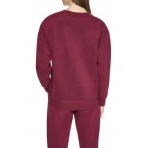 DKNY PUFF VARSITY LOGO SWEATSHIRT ΜΠΛΟΥΖΑ ΦΟΥΤΕΡ ΓΥΝΑΙΚΕΙΑ PLUM