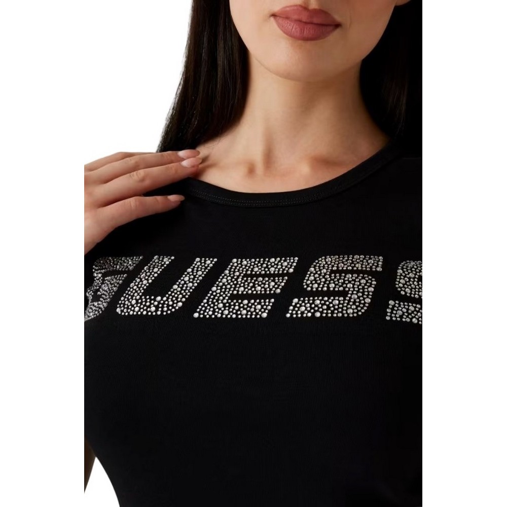 GUESS KIARA SS T-SHIRT ΜΠΛΟΥΖΑ ΓΥΝΑΙΚΕΙΑ BLACK