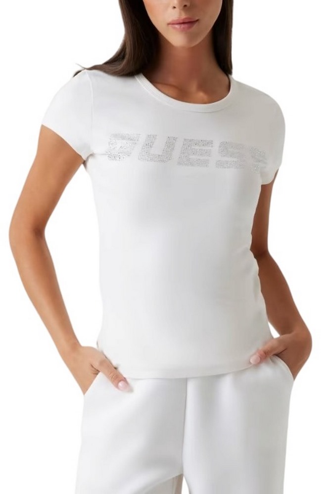 GUESS KIARA SS T-SHIRT ΜΠΛΟΥΖΑ ΓΥΝΑΙΚΕΙΑ OFF WHITE