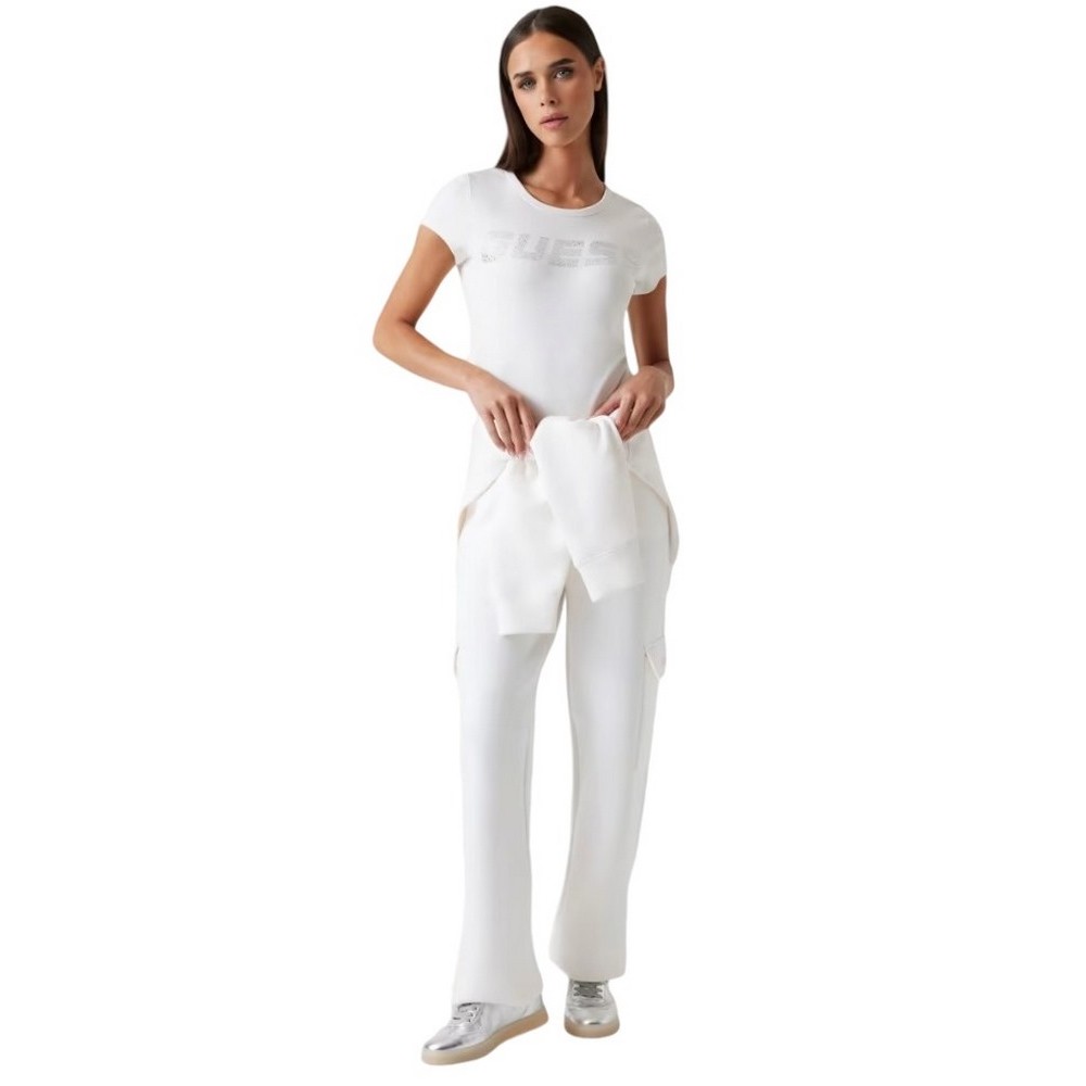 GUESS KIARA SS T-SHIRT ΜΠΛΟΥΖΑ ΓΥΝΑΙΚΕΙΑ OFF WHITE