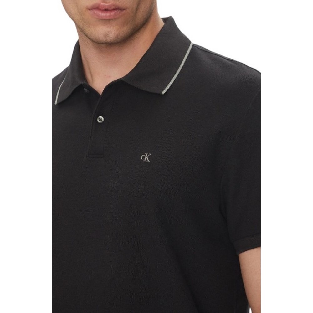 CALVIN KLEIN RFND PQ TPPD CLSS T-SHIRT ΜΠΛΟΥΖΑ ΑΝΔΡΙΚΗ BLACK