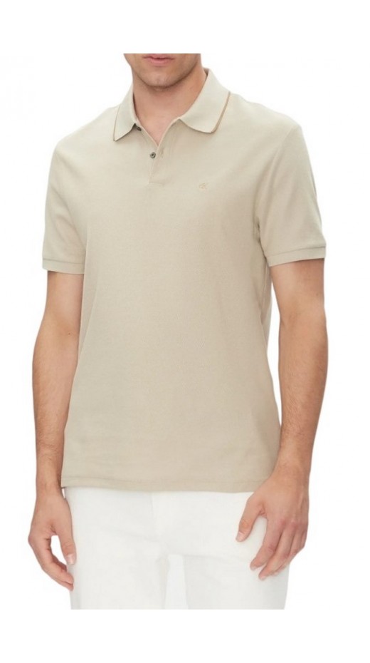 CALVIN KLEIN RFND PQ TPPD CLSS T-SHIRT ΜΠΛΟΥΖΑ ΑΝΔΡΙΚΗ BEIGE