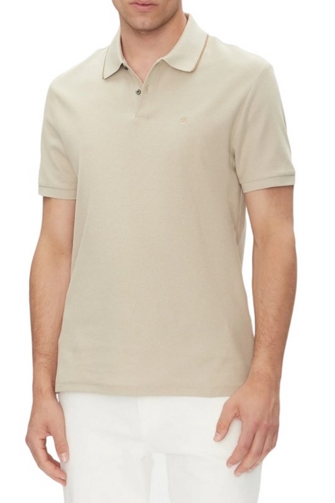CALVIN KLEIN RFND PQ TPPD CLSS T-SHIRT ΜΠΛΟΥΖΑ ΑΝΔΡΙΚΗ BEIGE