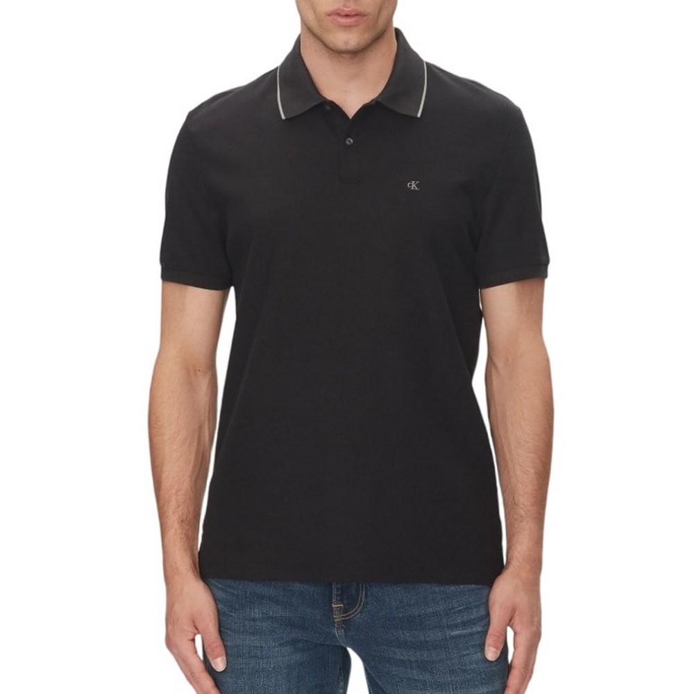 CALVIN KLEIN RFND PQ TPPD CLSS T-SHIRT ΜΠΛΟΥΖΑ ΑΝΔΡΙΚΗ BLACK