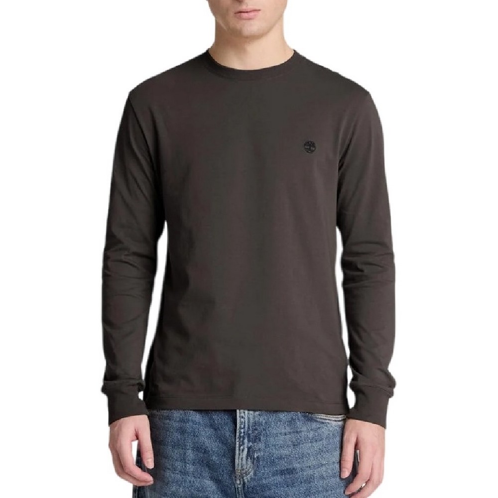 TIMBERLAND TREE EMBROIDERED ΜΠΛΟΥΖΑ ΜΑΚΡΥΜΑΝΙΚΗ ΑΝΔΡΙΚΗ WASHED BLACK