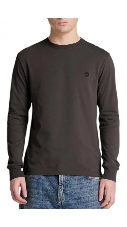 TIMBERLAND TREE EMBROIDERED ΜΠΛΟΥΖΑ ΜΑΚΡΥΜΑΝΙΚΗ ΑΝΔΡΙΚΗ WASHED BLACK