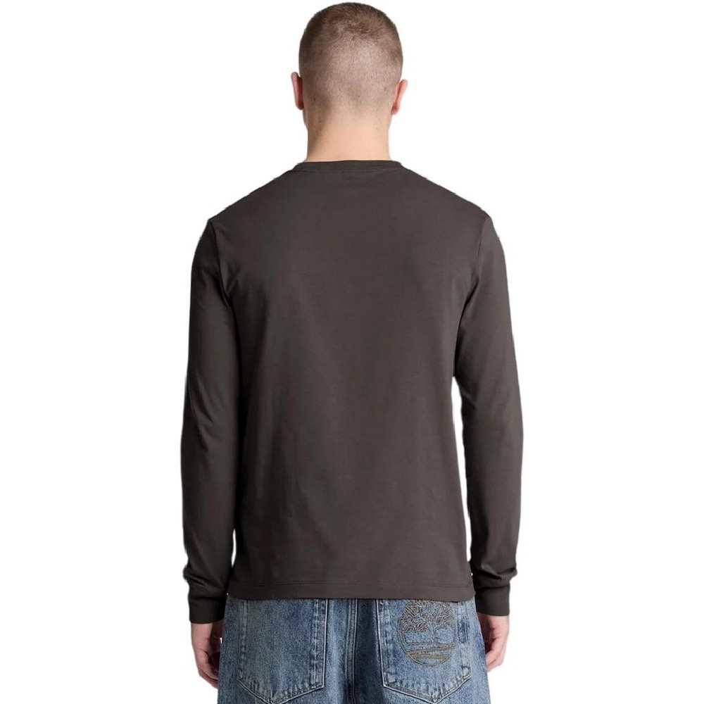TIMBERLAND TREE EMBROIDERED ΜΠΛΟΥΖΑ ΜΑΚΡΥΜΑΝΙΚΗ ΑΝΔΡΙΚΗ WASHED BLACK