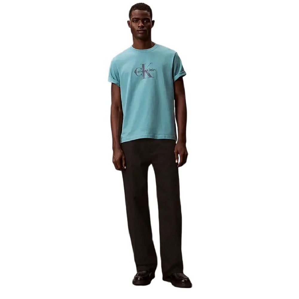CALVIN KLEIN JEANS HERO MONOLOGO TEE T-SHIRT ΜΠΛΟΥΖΑ ΑΝΔΡΙΚΗ PETROL