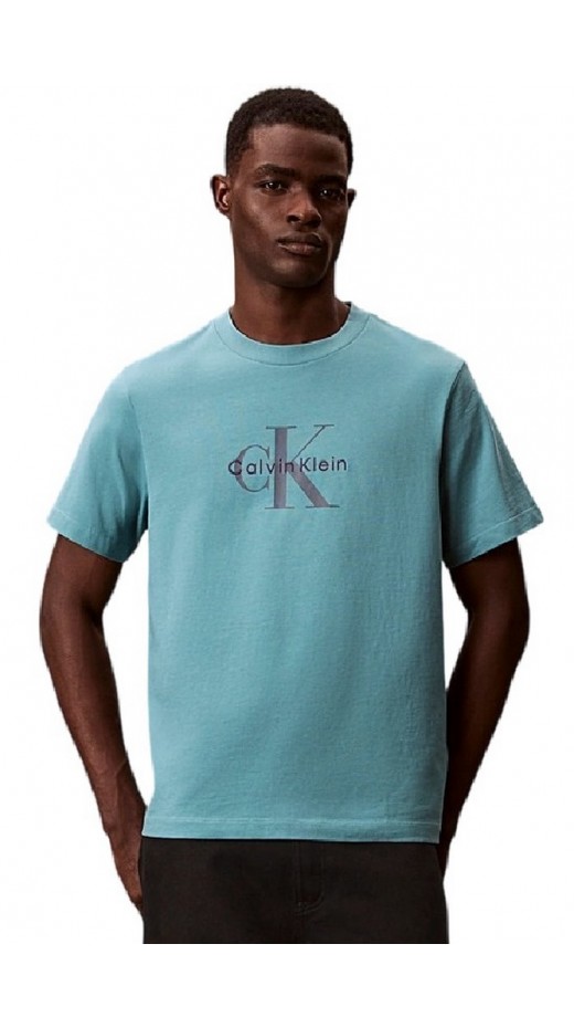 CALVIN KLEIN JEANS HERO MONOLOGO TEE T-SHIRT ΜΠΛΟΥΖΑ ΑΝΔΡΙΚΗ PETROL