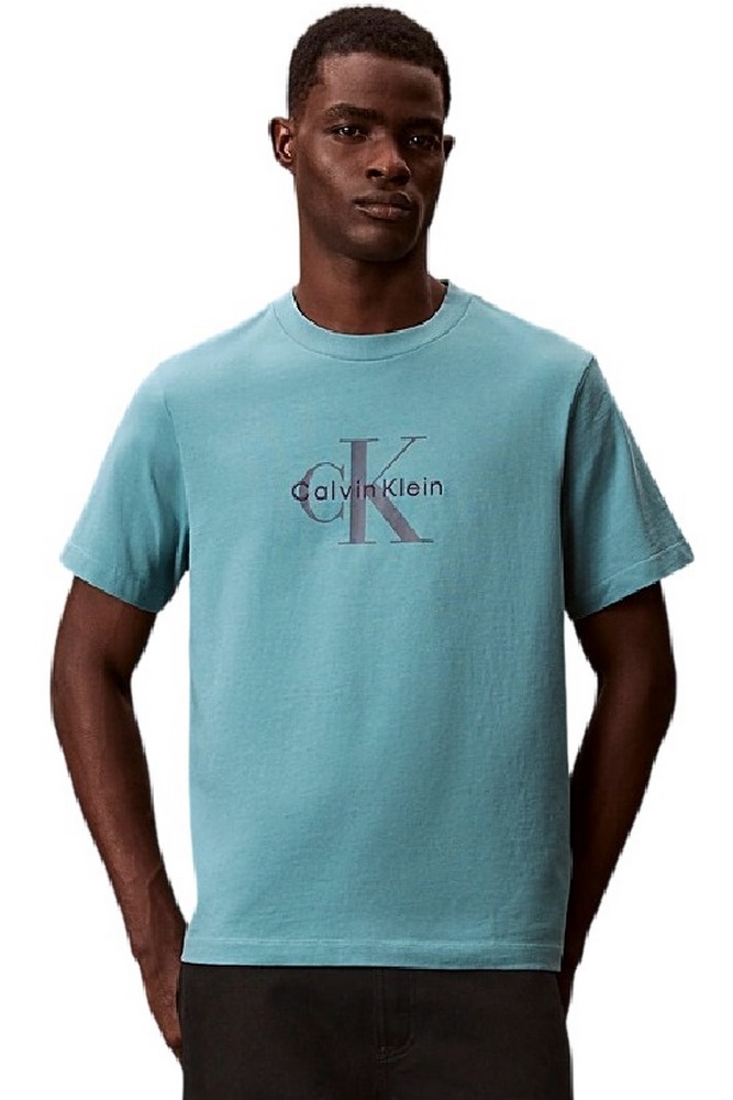 CALVIN KLEIN JEANS HERO MONOLOGO TEE T-SHIRT ΜΠΛΟΥΖΑ ΑΝΔΡΙΚΗ PETROL