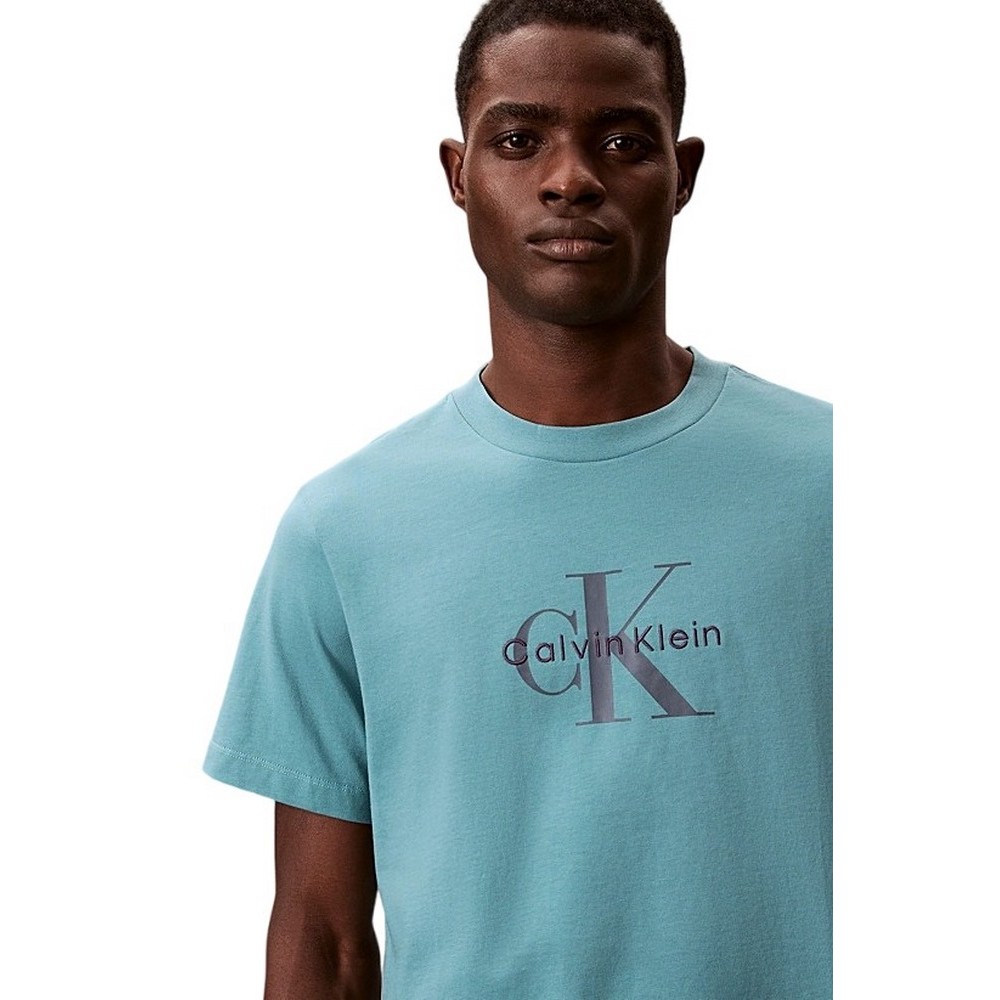 CALVIN KLEIN JEANS HERO MONOLOGO TEE T-SHIRT ΜΠΛΟΥΖΑ ΑΝΔΡΙΚΗ PETROL