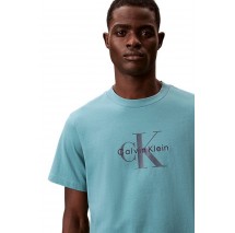 CALVIN KLEIN JEANS HERO MONOLOGO TEE T-SHIRT ΜΠΛΟΥΖΑ ΑΝΔΡΙΚΗ PETROL