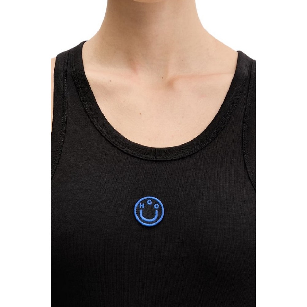 HUGO BOSS JERSEY DRESS NECERIE B ΦΟΡΕΜΑ ΓΥΝΑΙΚΕΙΟ BLACK