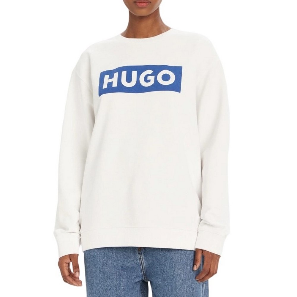 HUGO BOSS SWEATSHIRT CLASSIC CREW B ΦΟΥΤΕΡ ΜΠΛΟΥΖΑ ΓΥΝΑΙΚΕΙΑ WHITE
