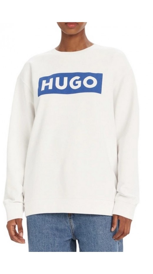 HUGO BOSS SWEATSHIRT CLASSIC CREW B ΦΟΥΤΕΡ ΜΠΛΟΥΖΑ ΓΥΝΑΙΚΕΙΑ WHITE