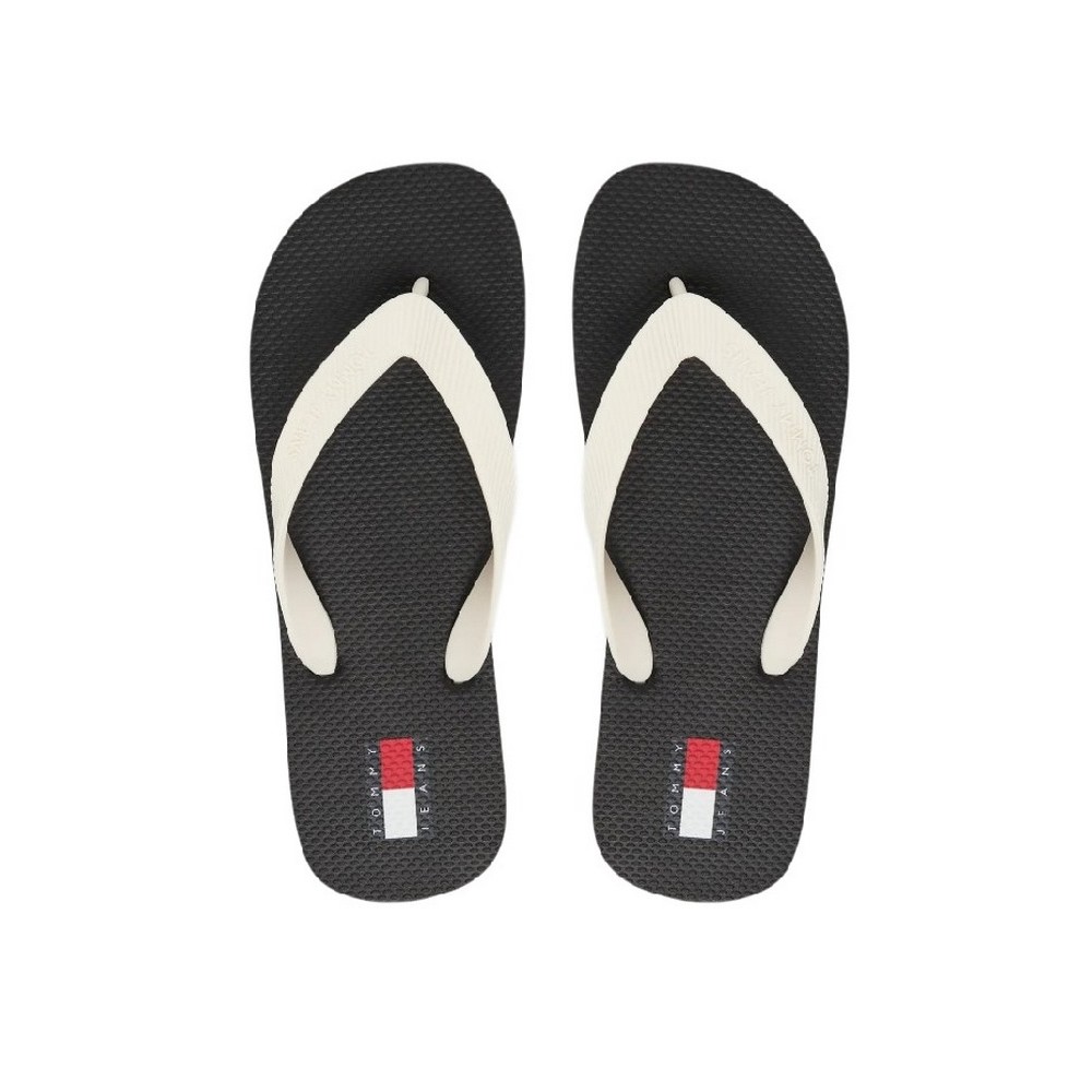 TOMMY JEANS LOGO SUMMER SANDAL ΠΑΝΤΟΦΛΑ ΓΥΝΑΙΚΕΙΑ BLACK/ECRU