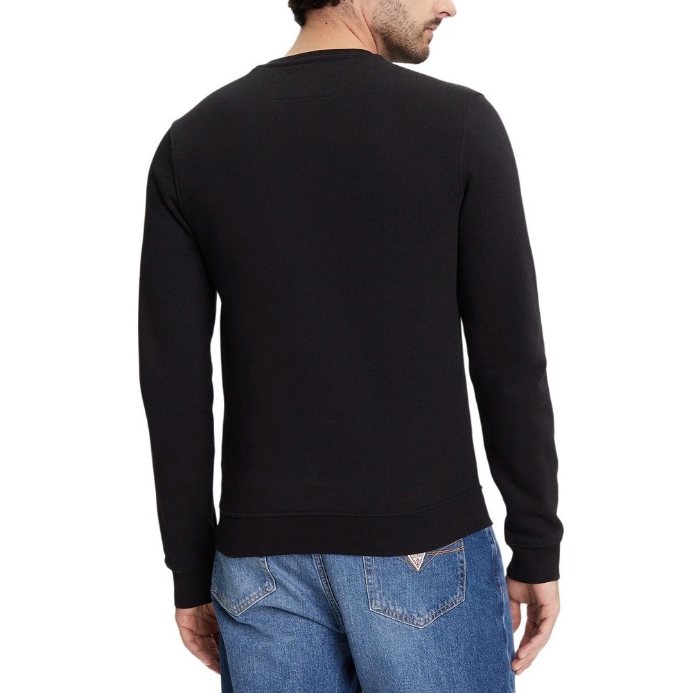 GUESS BEAU CN SWEATSHIRT ΦΟΥΤΕΡ ΑΝΔΡΙΚΟ BLACK