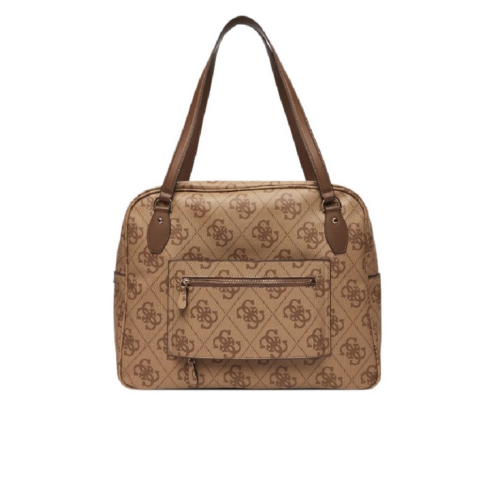 GUESS BERTA TRAVEL TOTE ΤΣΑΝΤΑ ΤΑΞΙΔΙΟΥ ΓΥΝΑΙΚΕΙΑ LATTE