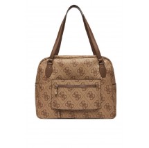 GUESS BERTA TRAVEL TOTE ΤΣΑΝΤΑ ΤΑΞΙΔΙΟΥ ΓΥΝΑΙΚΕΙΑ LATTE