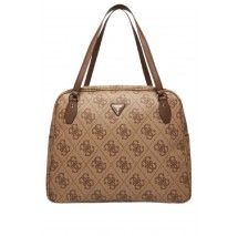 GUESS BERTA TRAVEL TOTE ΤΣΑΝΤΑ ΤΑΞΙΔΙΟΥ ΓΥΝΑΙΚΕΙΑ LATTE