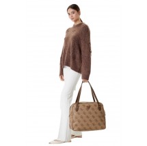 GUESS BERTA TRAVEL TOTE ΤΣΑΝΤΑ ΤΑΞΙΔΙΟΥ ΓΥΝΑΙΚΕΙΑ LATTE