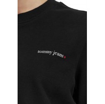 TOMMY JEANS REG ESS LOGO 1 CREW EXT ΦΟΥΤΕΡ ΜΠΛΟΥΖΑ ΓΥΝΑΙΚΕΙΑ BLACK