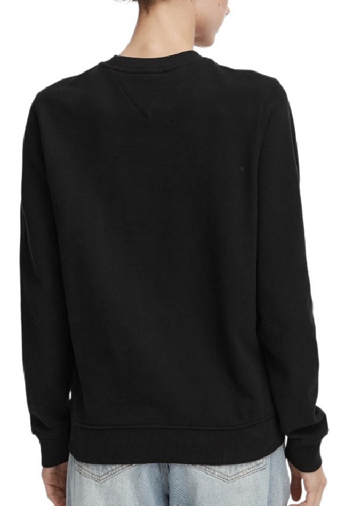 TOMMY JEANS REG ESS LOGO 1 CREW EXT ΦΟΥΤΕΡ ΜΠΛΟΥΖΑ ΓΥΝΑΙΚΕΙΑ BLACK