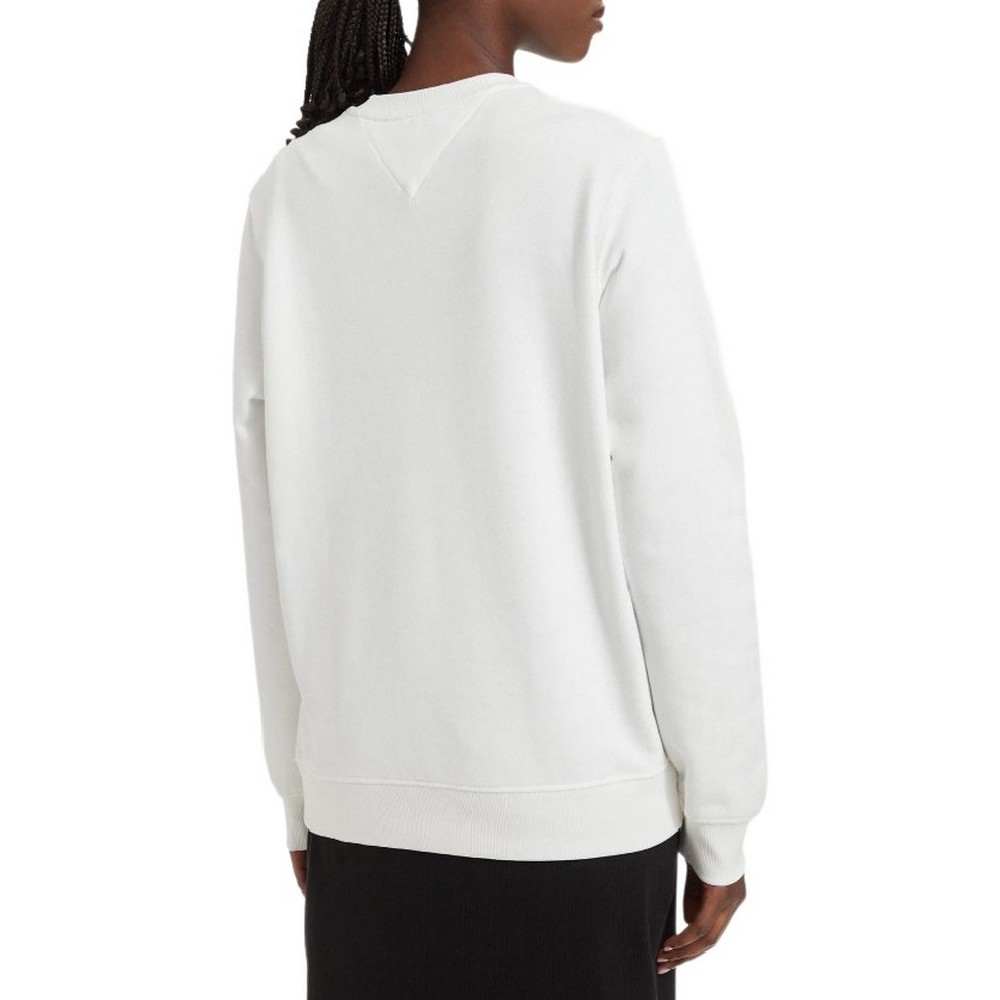 TOMMY JEANS REG ESS LOGO 1 CREW EXT ΦΟΥΤΕΡ ΜΠΛΟΥΖΑ ΓΥΝΑΙΚΕΙΑ ECRU