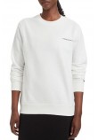 TOMMY JEANS REG ESS LOGO 1 CREW EXT ΦΟΥΤΕΡ ΜΠΛΟΥΖΑ ΓΥΝΑΙΚΕΙΑ ECRU