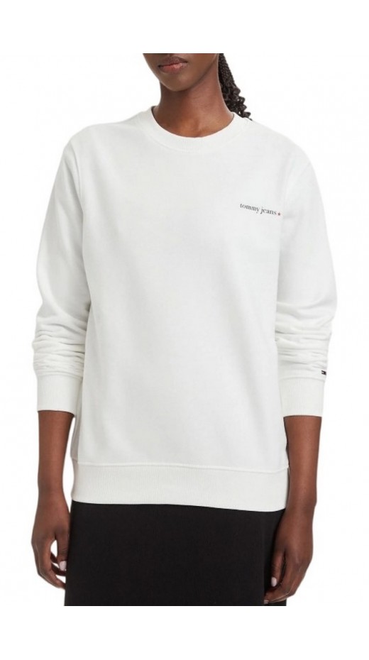 TOMMY JEANS REG ESS LOGO 1 CREW EXT ΦΟΥΤΕΡ ΜΠΛΟΥΖΑ ΓΥΝΑΙΚΕΙΑ ECRU