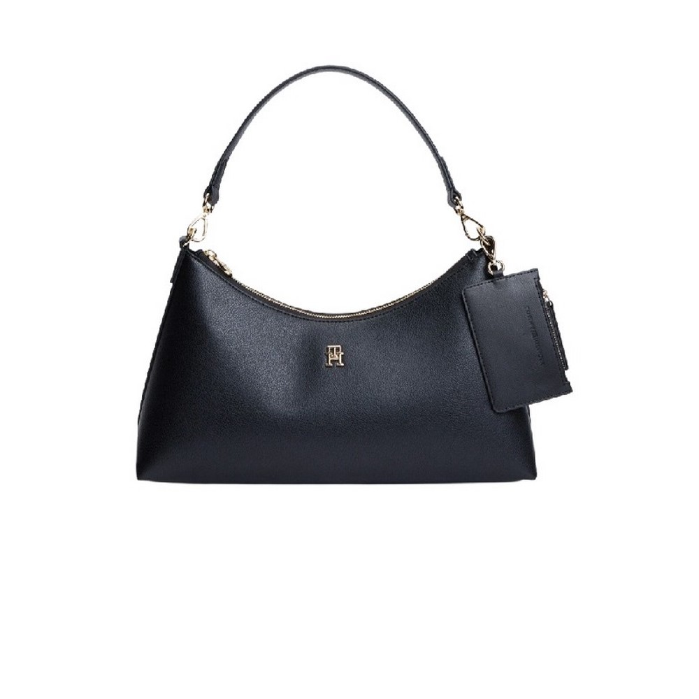 TOMMY HILFIGER ICON SHOULDER BAG ΤΣΑΝΤΑ ΓΥΝΑΙΚΕΙΑ BLACK