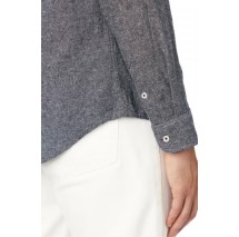 TOMMY JEANS REG LINEN BLEND SHIRT EXT ΠΟΥΚΑΜΙΣΟ ΑΝΔΡΙΚΟ DARK NAVY