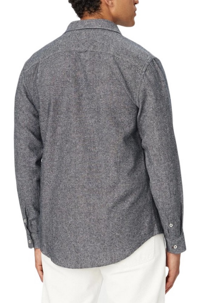 TOMMY JEANS REG LINEN BLEND SHIRT EXT ΠΟΥΚΑΜΙΣΟ ΑΝΔΡΙΚΟ DARK NAVY