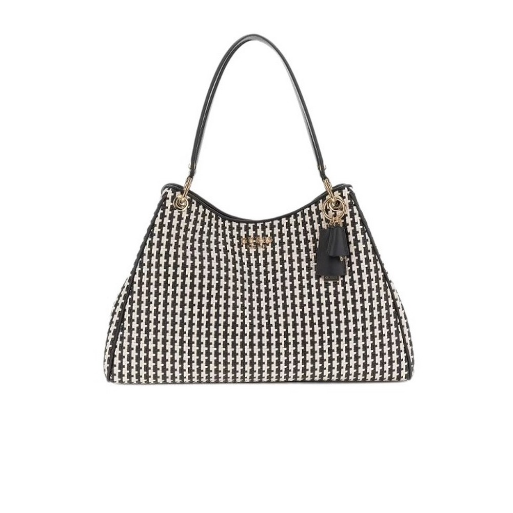 GUESS MIREMA GIRLFRIEND CARRYALL ΤΣΑΝΤΑ ΓΥΝΑΙΚΕΙΑ BLACK/WHITE