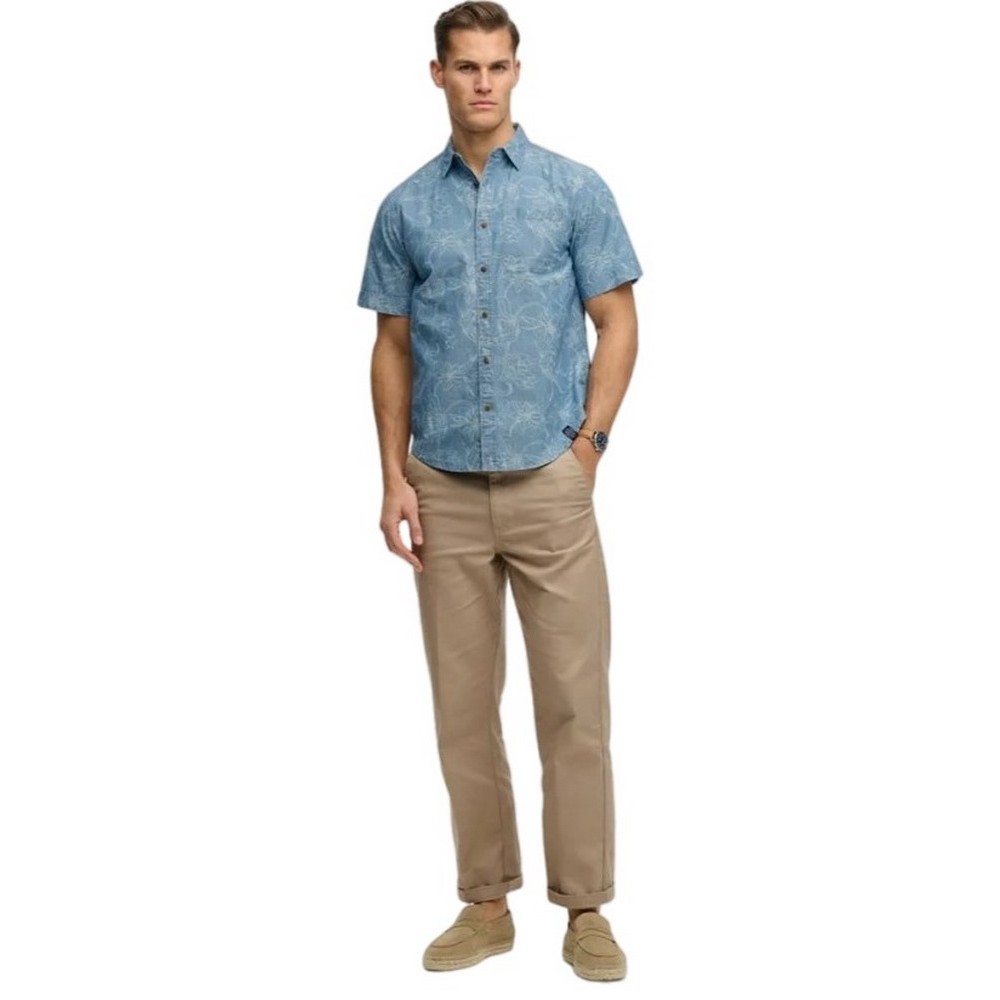 SUPERDRY D2 OVIN VINTAGE LOOM SHIRT ΠΟΥΚΑΜΙΣΟ ΑΝΔΡΙΚΟ CIEL