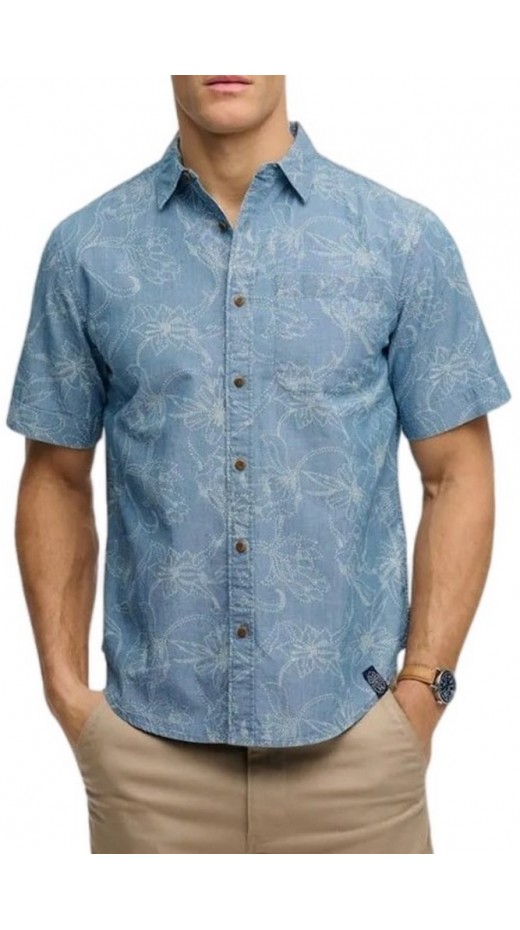 SUPERDRY D2 OVIN VINTAGE LOOM SHIRT ΠΟΥΚΑΜΙΣΟ ΑΝΔΡΙΚΟ CIEL