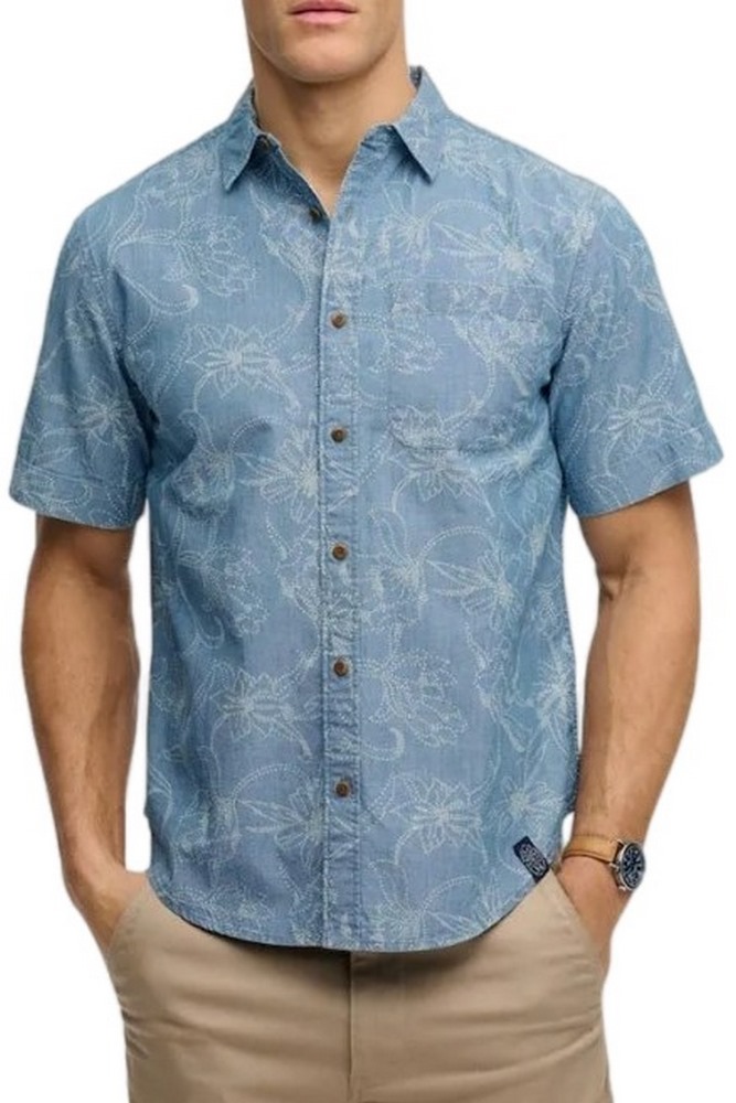 SUPERDRY D2 OVIN VINTAGE LOOM SHIRT ΠΟΥΚΑΜΙΣΟ ΑΝΔΡΙΚΟ CIEL