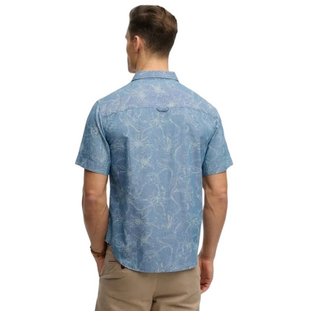 SUPERDRY D2 OVIN VINTAGE LOOM SHIRT ΠΟΥΚΑΜΙΣΟ ΑΝΔΡΙΚΟ CIEL