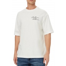 CALVIN KLEIN JEANS 16S APRIL GRAPHIC SEASONAL T-SHIRT ΜΠΛΟΥΖΑ ΑΝΔΡΙΚΗ BRIGHT WHITE
