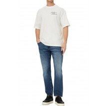 CALVIN KLEIN JEANS 16S APRIL GRAPHIC SEASONAL T-SHIRT ΜΠΛΟΥΖΑ ΑΝΔΡΙΚΗ BRIGHT WHITE