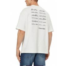 CALVIN KLEIN JEANS 16S APRIL GRAPHIC SEASONAL T-SHIRT ΜΠΛΟΥΖΑ ΑΝΔΡΙΚΗ BRIGHT WHITE