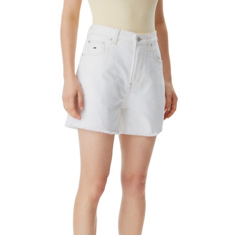 TOMMY JEANS MOM SHORT BI8194 ΣΟΡΤΣ ΓΥΝΑΙΚΕΙΟ DENIM WHITE
