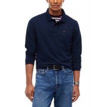 TOMMY JEANS REG ESS POLO T-SHIRT ΜΠΛΟΥΖΑ ΜΑΚΡΥΜΑΝΙΚΗ ΑΝΔΡΙΚΗ NAVY