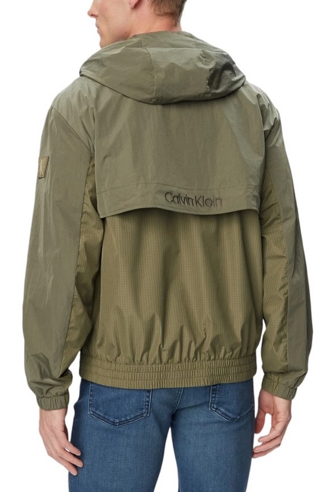 CALVIN KLEIN JEANS LTWT NYLON MIXED MEDIA WINDBR ΜΠΟΥΦΑΝ ΑΝΔΡΙΚΟ OLIVE