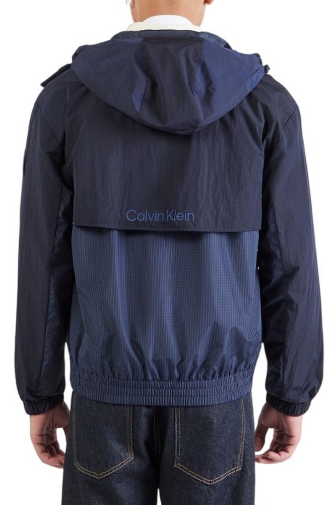 CALVIN KLEIN JEANS LTWT NYLON MIXED MEDIA WINDBR ΜΠΟΥΦΑΝ ΑΝΔΡΙΚΟ NAVY