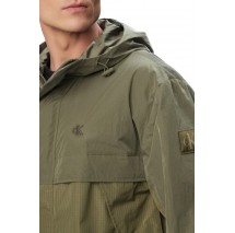 CALVIN KLEIN JEANS LTWT NYLON MIXED MEDIA WINDBR ΜΠΟΥΦΑΝ ΑΝΔΡΙΚΟ OLIVE
