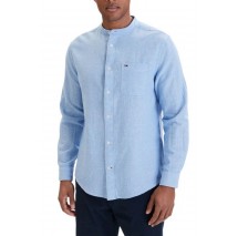 TOMMY JEANS REG LINEN MX BAND CLLR SHIRT ΠΟΥΚΑΜΙΣΟ ΑΝΔΡΙΚΟ CIEL
