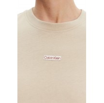 CALVIN KLEIN JEANS PLACED INSTITUTIONAL BABY TEE T-SHIRT ΜΠΛΟΥΖΑ ΓΥΝΑΙΚΕΙΑ BEIGE
